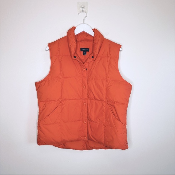 Lands' End Jackets & Blazers - Land's End | Orange Puffer Vest